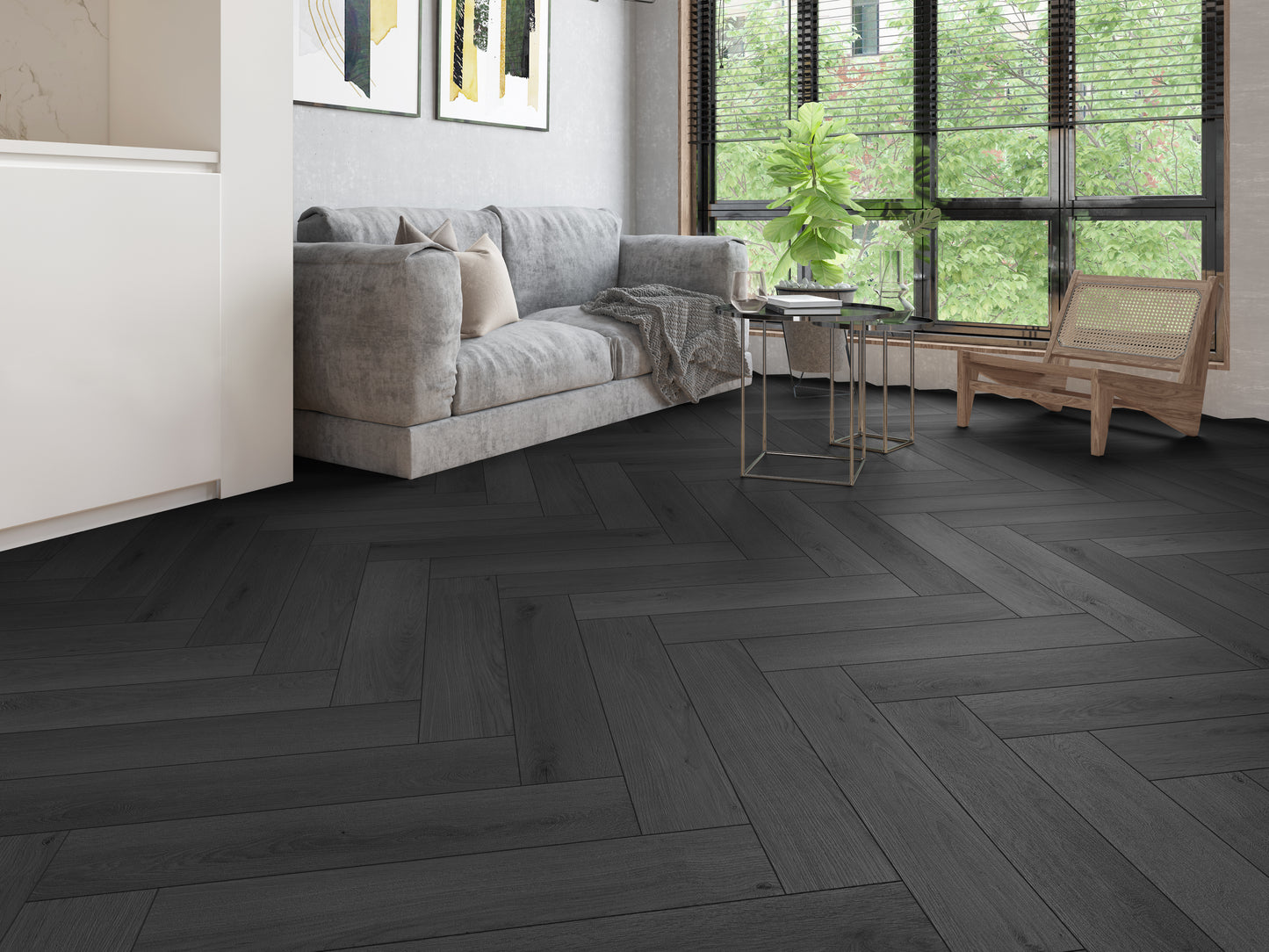 Gelasta - Firmfit Silent Visgraat - 6801 - Summerfield Charcoal - Dryback