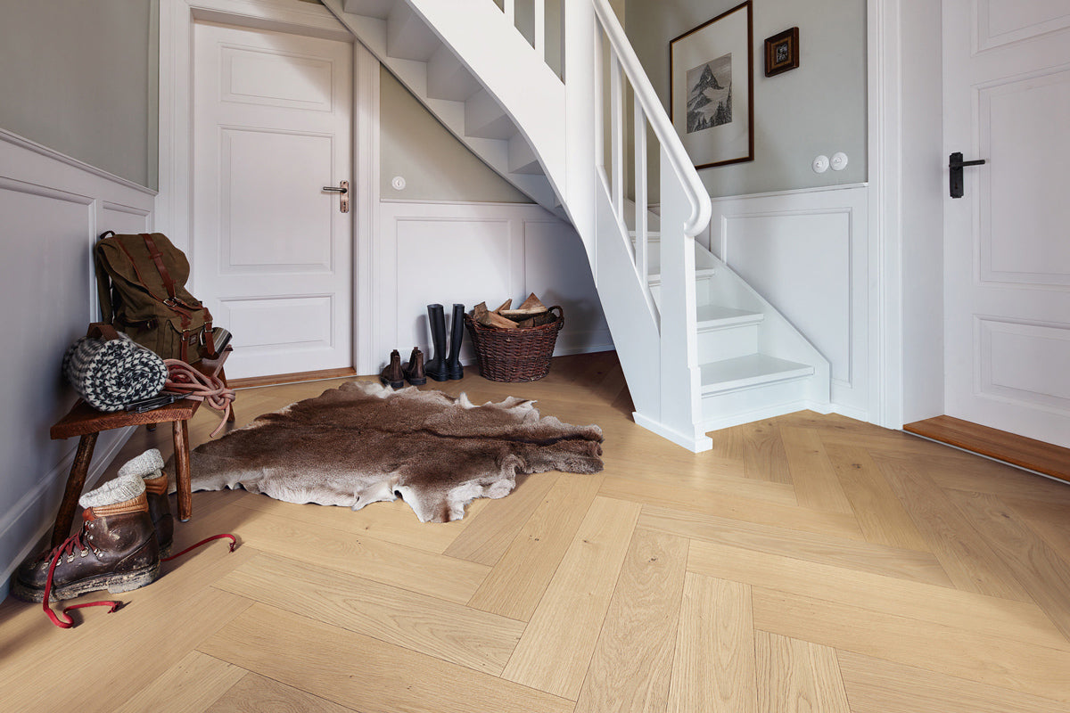 Floer - Hybride Hout - Creme Eiken Visgraat - FLR-5014