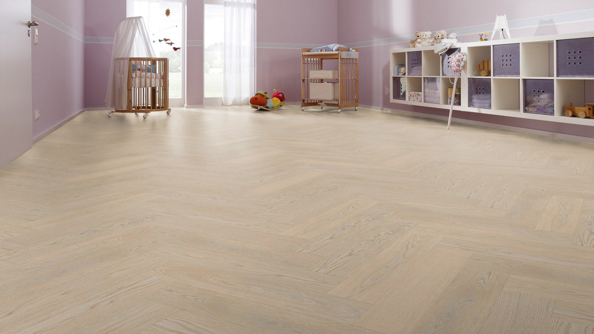 Floer - Hybride Hout - Wit Eiken Visgraat - FLR-5016