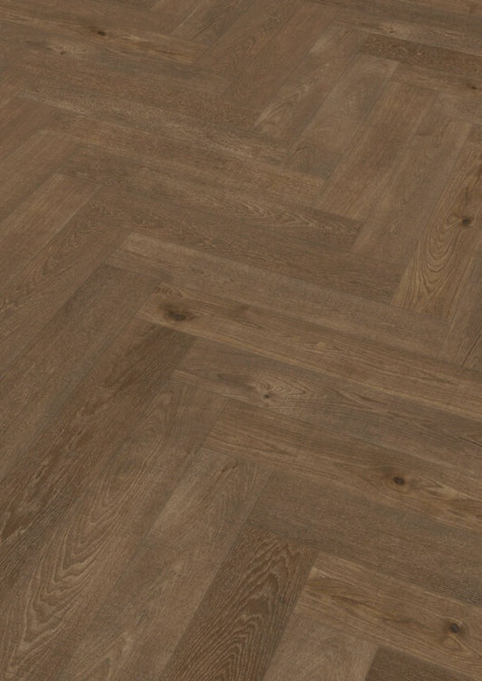 Floer - Hybride Hout - Warmbruin Eiken Visgraat - FLR-5019