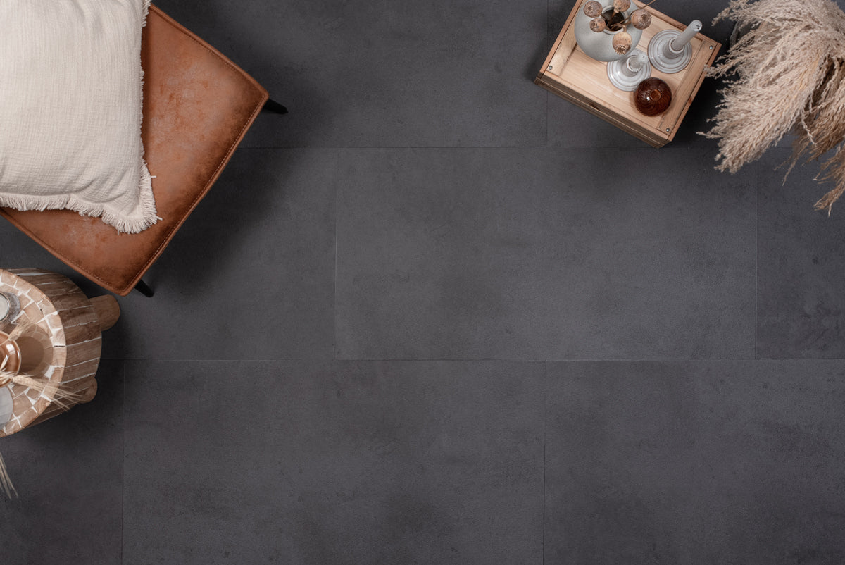 Floer - Tegel - FLR-3802 - Betonlook Zwart - Click