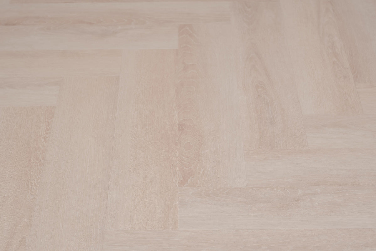 Floer - Visgraat - FLR-3515 - Mat Wit Eiken - Dryback