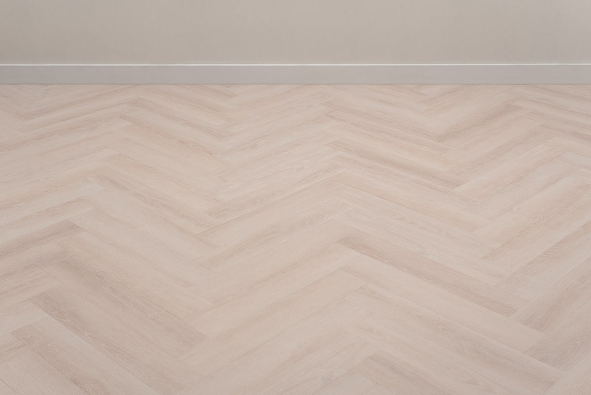 Floer - Visgraat - FLR-3515 - Mat Wit Eiken - Dryback