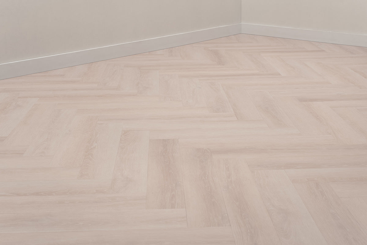 Floer - Visgraat - FLR-3515 - Mat Wit Eiken - Dryback