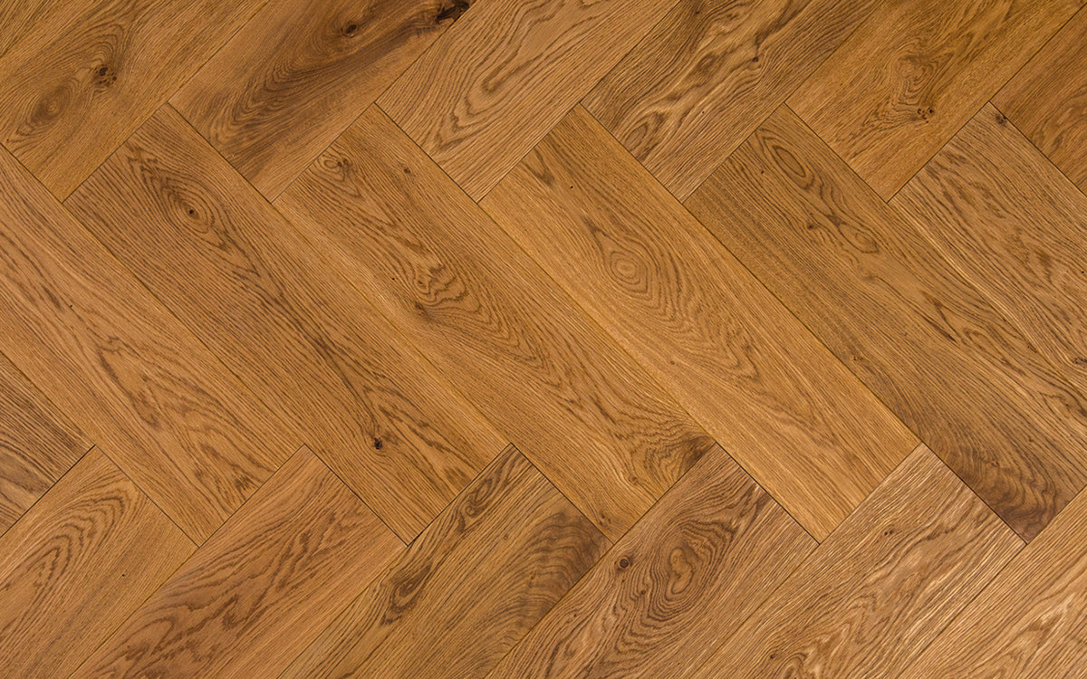 Floer - Enkel Gerookt + Naturel Geolied - FLR-4006 - Visgraat Rustiek Eiken Multiplank